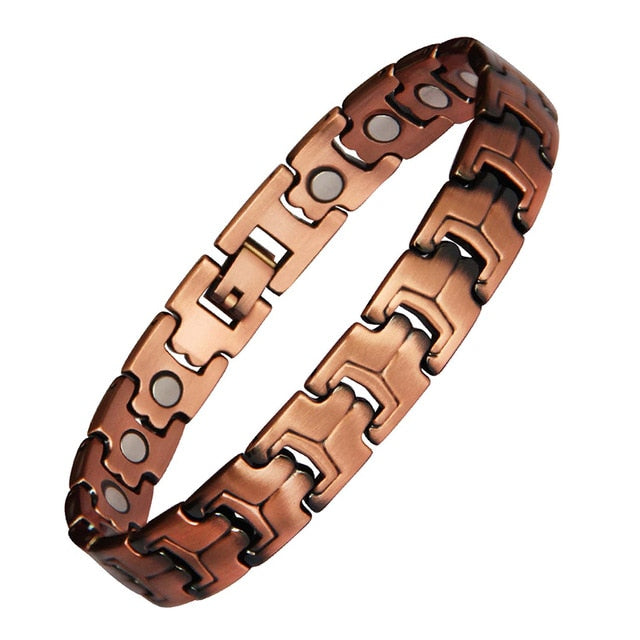 Oktrendy Pure Copper Magnetic Pain Relief Bracelet For Men Therapy Magnets Bangle Link Chain Women Health Care Jewelry Wholesale