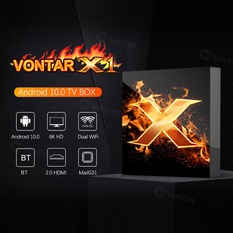 Vontar X1 Andriod 10,0 TV Box Android 10 OTA BT 6K reproductor multimedia asistente de voz de Google 5G wifi Dual VS H96 MAX TX6S T95 TVBOX