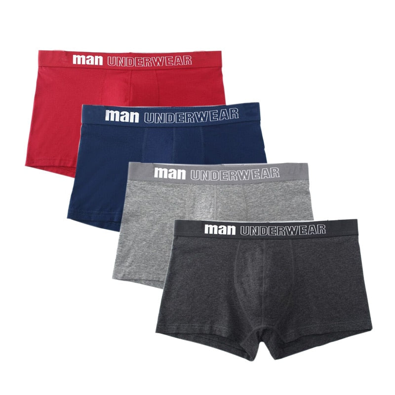 Men Underwear Boxer Cotton Man Short Breathable Solid Mens Flexible Shorts Boxers Male Underpants