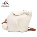 Snow White Bunny Design Small Pu Leather Crossbody Bag for Women 2020 Fashion Purses and Handbags Shoulder Bag Mini Clutch Bags