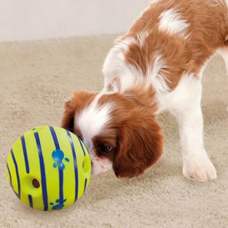 15 cm Wobble Wag Giggle Ball Interaktives Hundespielzeug Haustier Welpen Kauspielzeug Lustige Geräusche Hundespielball Training Sport Haustierspielzeug
