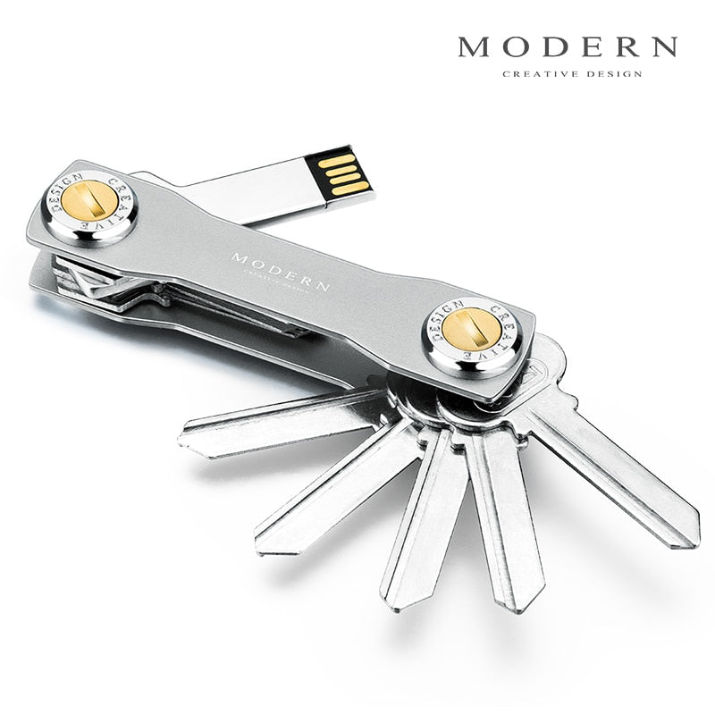 2022 Modern-Brand Aluminium Key Wallet DIY Schlüsselanhänger EDC Pocket Key Holder Key Organizer