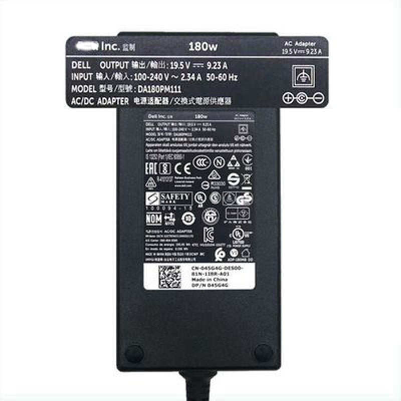19.5V 9.23A 180W 7.4*5.0MM AC Adapter For Dell Alien G3 3579 G7 3779 Laptop Power Supply
