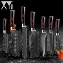 Kitchen Knife Set Stainless Steel Knife Holder Gift Knife Cover Santoku Utility Cleaver Bread Paring Nakiri Knives Cutter Tools