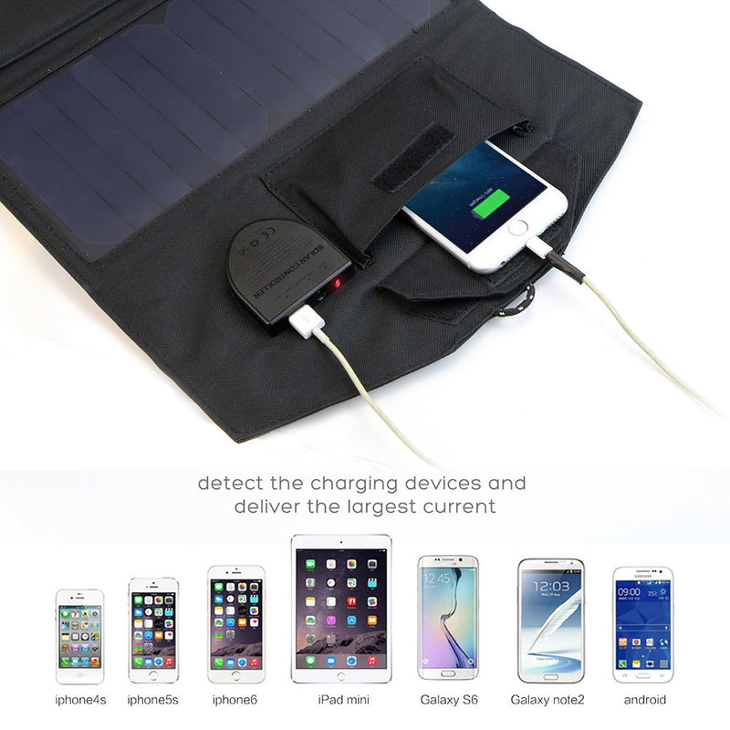 ALLPOWERS 18V 21W Solarladegerät Solarpanel Wasserdicht Faltbare Solar Power Bank für 12V Autobatterie Handy Outdoor Wandern