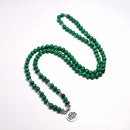 Tibetan 108 Mala Bracelet Malachite Stone Beads Bracelets Yoga Lotus OM Buddha 6 MM