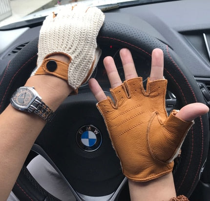 2022 New Men genuine leather gloves male sheepskin machinist gloves leather driving gloves men leather driver gloves