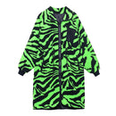 Women Winter Faux Fur Teddy Bear Coat Thick Oversized Long Coat Zebra Color Loose Women;s Jacket