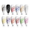 Beautilux Nail Art Design Gel Kit sin capa adhesiva Pintura Tallado Esculpir Araña Forro UV LED Maincure Set con cepillo