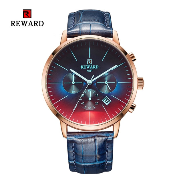 2022 New Fashion Color Bright Glass Watch Men Top Luxury Brand Chronograph Men&