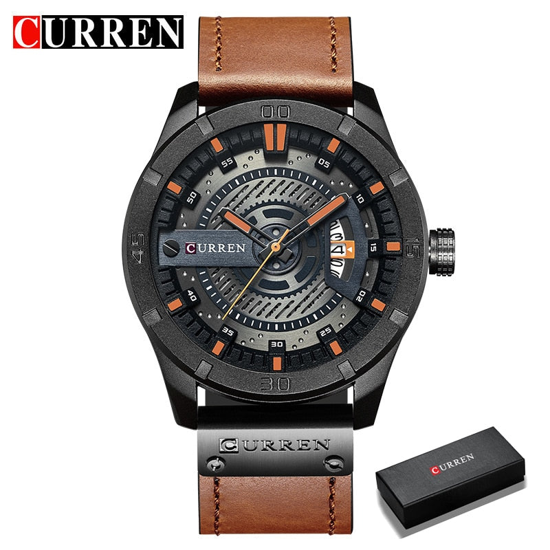 CURREN Hot Fashion Creative Watches Casual Military Quartz Sports Wristwatch Display Date Male Clock Hodinky Relogio Masculino