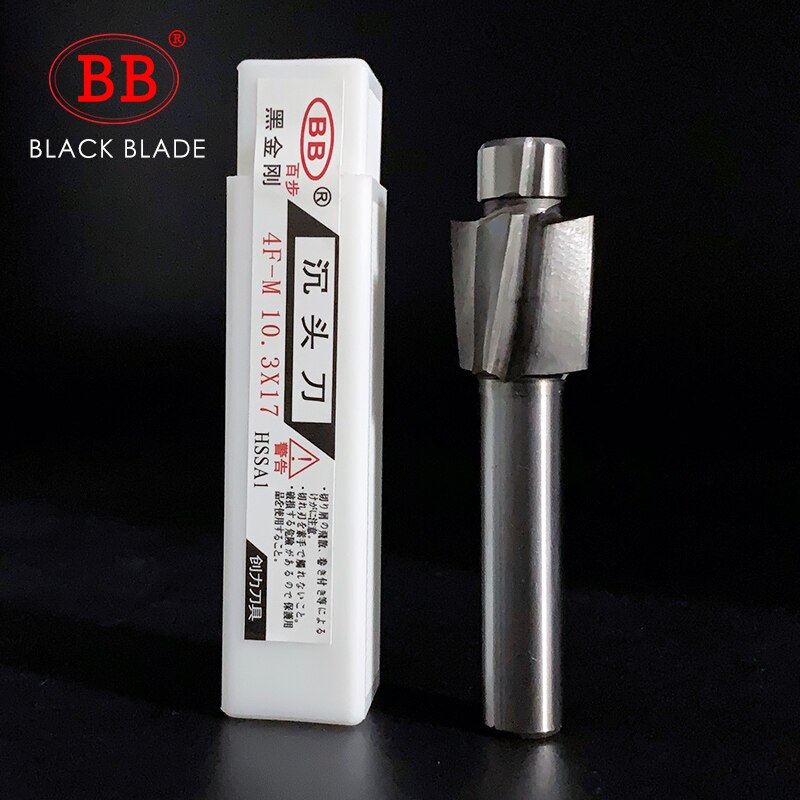 BB Piloted Counterbore Cutter HSS Flat Bolt Hole Cap Screw Countersink Milling Tool 4 Flutes Pilot M3 M20 Spot Router Slot Drill