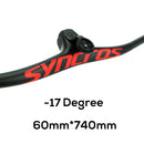 SYNCROS Carbon Fiber Mountain Mountain Integrated MTB Manillar FRASER IC SL -8 -17 -25 Tres especificaciones con tornillos de titanio