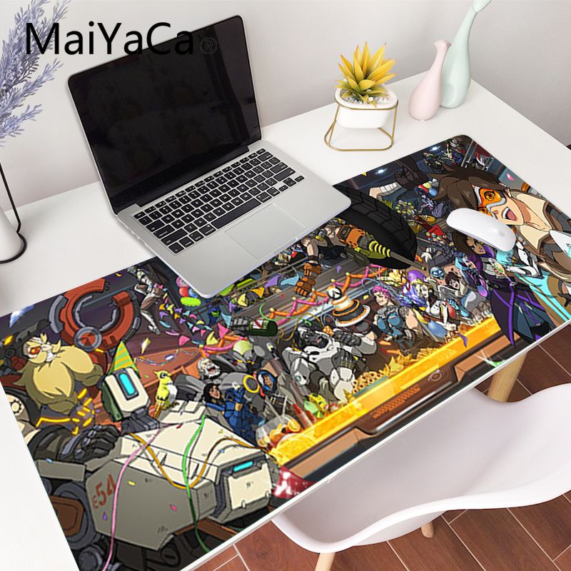 Alfombrilla de ratón MaiYaCa overwatchs 700x300x2mm, alfombrilla de ratón para juegos de anime, alfombrilla de escritorio para notbook de oficina, alfombrilla de escritorio con borde bloqueado, alfombrillas para juegos de pc