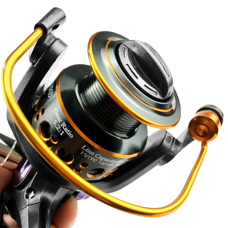 Fishing Reel Carp Spinning Reel Front and Rear Brake System Metal Spool Fishing Reels Tools Accessories