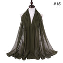 Luxuey Pom Pom Bubble Chiffon Hijab Scarf Women Long Shawl Wrap Muslim Headband Maxi Islamic Sjaal 180*70cm