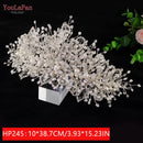 YouLaPan HP312 Bridal Hair Pieces Bridemaids Head Pieces Crystal Headbands for Women Jeweled Hair Accessories Rhinestone Tiara