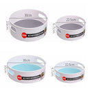 360 Rotating Tray Kitchen Storage Containers for Spice jar Food Snack Tray Bathroom Tray Non Slip Snack Dried Storage Plate