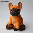 Creative French bulldog figurine home decoration car interior Ornament resin Animal sculpture crafts desktop decor birthday gift