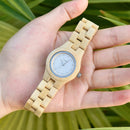 BOBO BIRD Ladies Luxury Watches Bamboo Wooden Fashion Unique Women Quartz Wrist Watch relogio feminino with Diamond