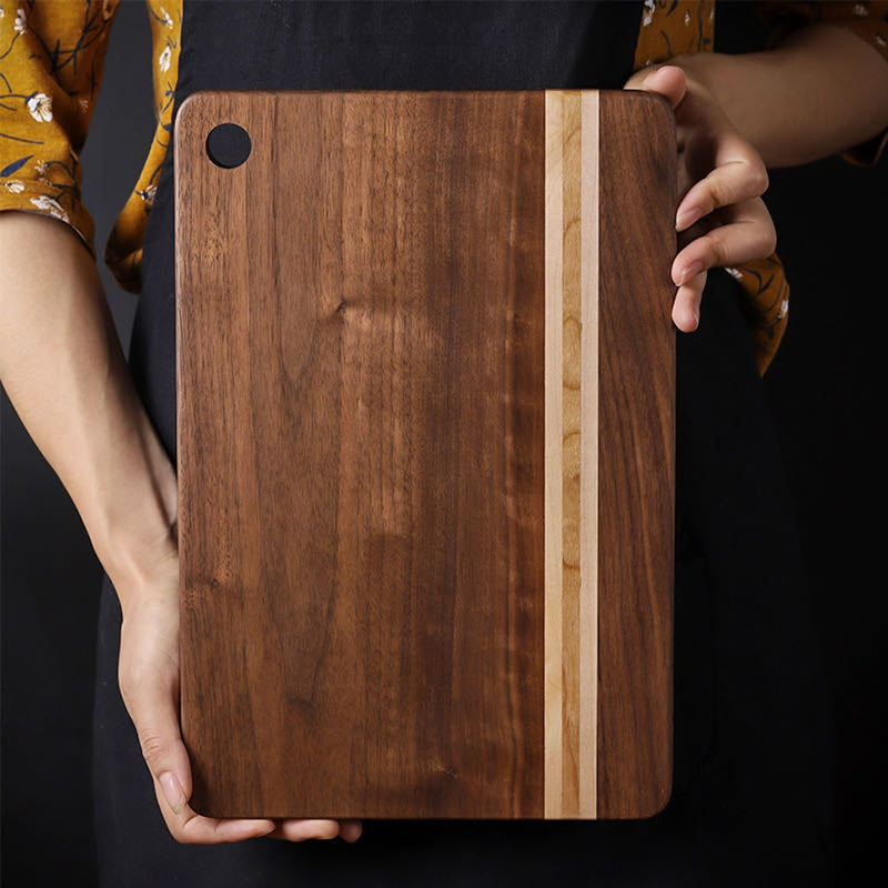 Walnut Wood Cutting Board Chopping Block Serving Plate Cake Pizza Board Kitchen Accessory