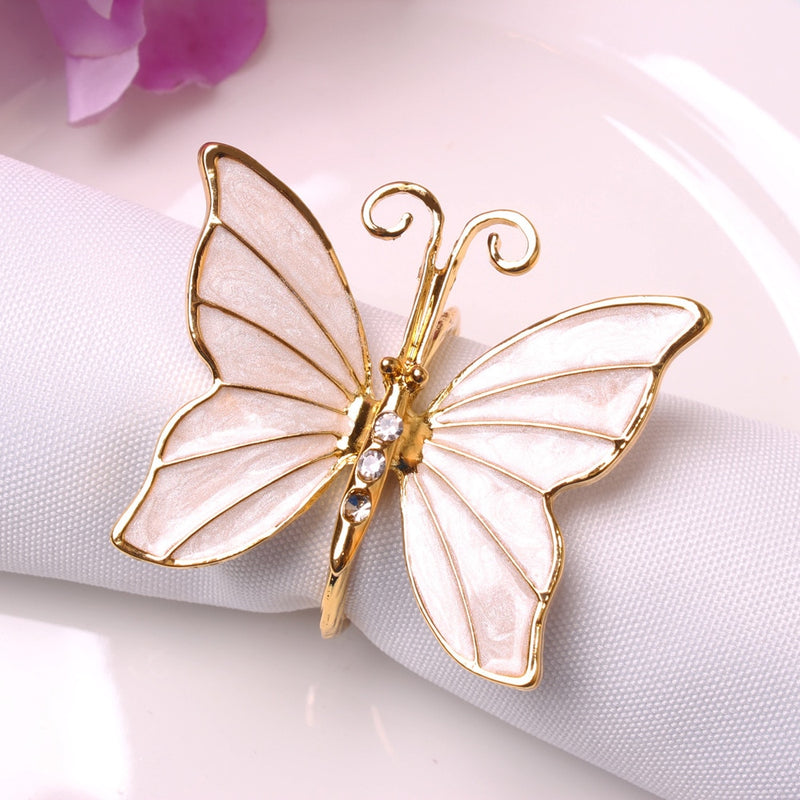 10pcs Home Model Room Shell Butterfly Napkin Button Napkin Ring High-end Jewelry Decoration Hotel Napkin Ring