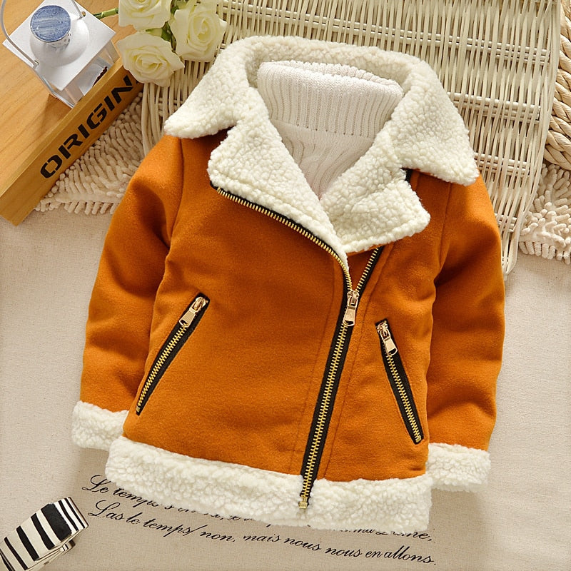 New Winter Children Thicken Clothes Baby Boys Girls Cotton Hooded Jacket Autumn Kids Toddler Fashion Coat Infant Casual Costume