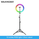 10&quot; LED ring light 26cm Photography Lighting Dimmable Selfie RGB lamp with tripod for makeup Youtube Tiktok phone camera video