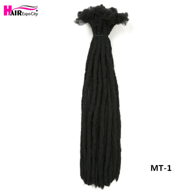 Rastas de 22 pulgadas, trenzas de ganchillo, cabello sintético, Faux Locs para hombres y mujeres, extensiones de cabello trenzado Ombre, Hair Expo City