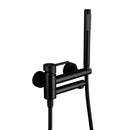Bagnolux Brass Black Wall-Mounted Hot and Cold Mixed Type Bathtub Spout Hand Spray Shower Seat Bathroom Faucet