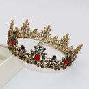 KMVEXO Baroque Royal Queen Crown Colorful Jelly Crystal Rhinestone Stone Wedding Tiara for Women Costume Bridal Hair Accessories
