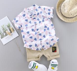 Conjunto de ropa de verano para bebés, camisa de manga corta con estampado de dinosaurio de dibujos animados para niños y pantalones de 1, 2, 3 y 4 años, atuendo para niños pequeños