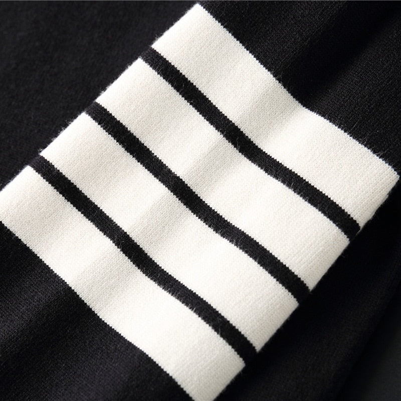 2022 Sweater Mens Clothes Fall Winter Men Clothing Long Sleeve Knitted Pullover Plus Size Striped High Quality Korean Style Tops