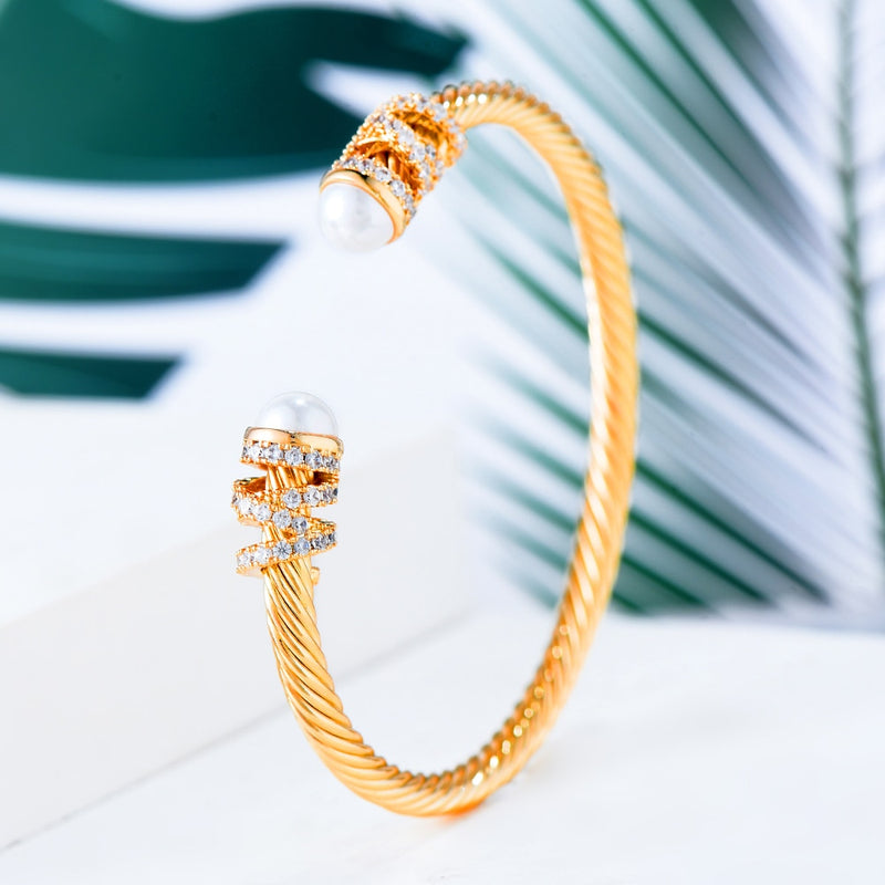 GODKI Trendy Luxury Stackable Bangle Cuff For Women Wedding Full Cubic Zircon Crystal CZ Dubai Silver Color Party Bracelet 2020