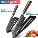 Kitchen Knives Set Stainless Steel 7CR17 Japanese Style Chef Knife Bread Meat Cleaver Paring Kitchen Knife Kitchen Accessories