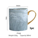 Gold Marble Ceramic Food Tray Kitchen Dinner Plates Dishes Rice Salad Noodles Soup Bowl Spoons Kitchen Cook Tool