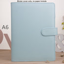 MINKYS Macaroon Color A6/A5 PU Leather DIY Binder Notebook Cover Diary Agenda Planner Bullet Cover School Stationery