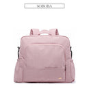 Bolsa de pañales rosa impermeable Soboba para el cuidado del bebé, mochila multifuncional de gran capacidad para pañales, bolsa de viaje con 2 correas