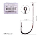 50pcs/ Box Long Shank Fishing Hook 1#-10# Fish Hooks High Carbon Steel Sharp Barbed Offset Narrow Bait Hook Fishhook