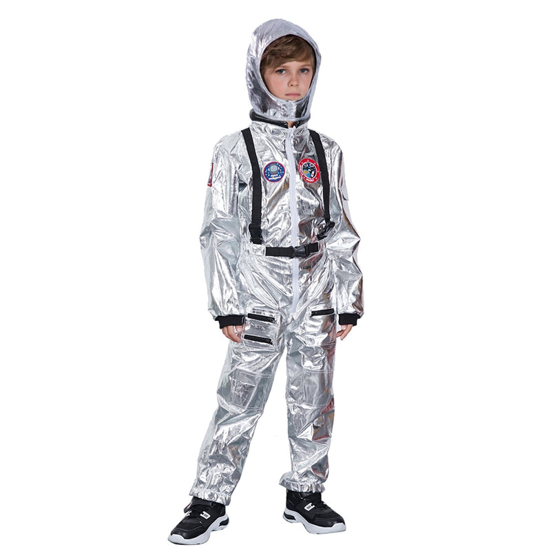 Men Astronaut Alien Spaceman Cosplay Helmet Carnival Adult Women Pilots Outfits Halloween Costume Group Family Matching Clothes