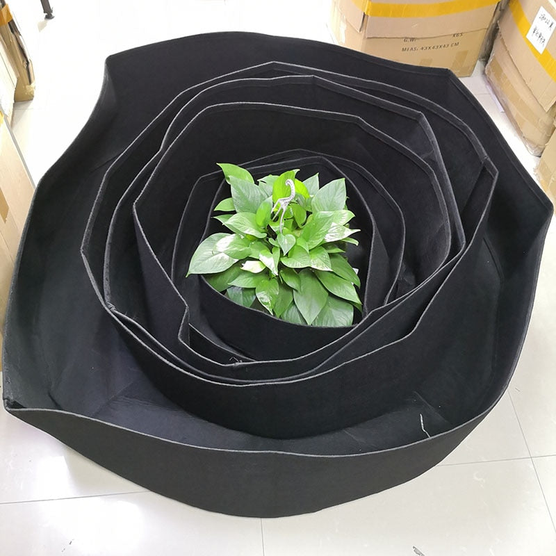 6 Größe runde Form Gemüsepflanzen wachsen Tasche für Hausgarten Anbau Topf Stoff Obst wachsen Taschen Pflanzer