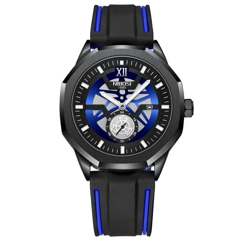 NIBOSI 2022 Herrenuhren Luxusmarke Mode Skeleton Quarzuhr Männer Sport Armbanduhr Wasserdichte Uhr Männlich Relogio Masculino