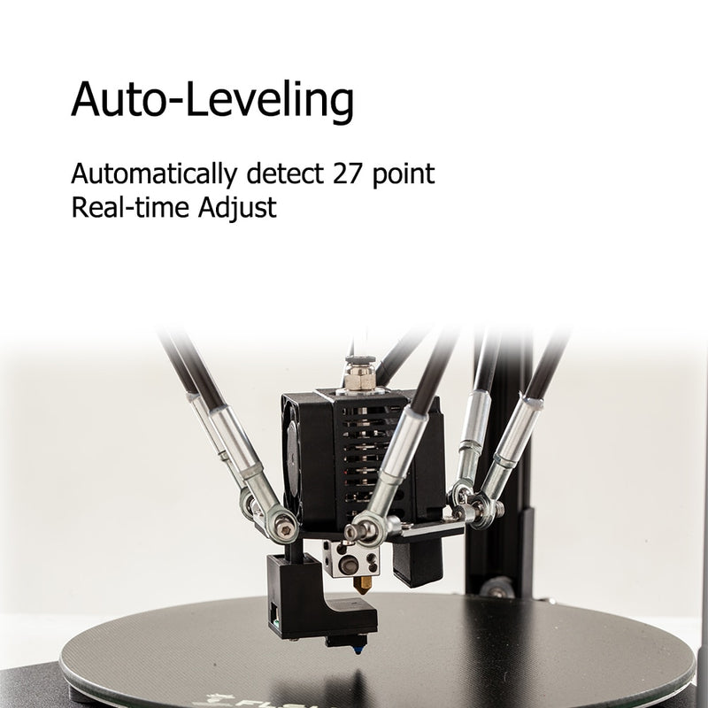 Impresora 3D Flsun Q5 Delta Kossel pantalla táctil DIYmodel TMC2208 controlador silencioso nivelación automática reanudar impresión EasyAssembly 32Bit Board