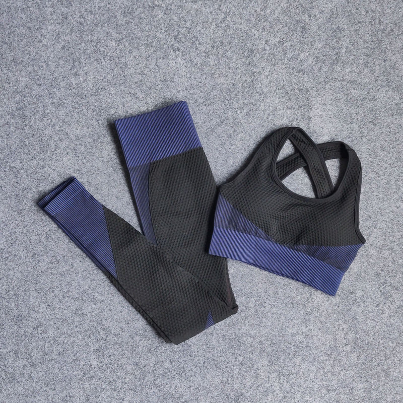 Nuevos trajes de Fitness, conjuntos de Yoga para mujer, conjuntos de 3 uds, camisa de manga larga, sujetador deportivo y mallas sin costuras, ropa de entrenamiento para correr, ropa de gimnasio