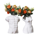 Cerámica Cuerpo Arte abstracto Florero Desnudo Hombre Mujer Escultura Florero Hobby Hombre Mujer Florero Máquina de plantación Decoración para el hogar