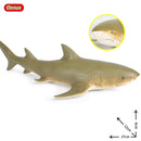 Oenux Large Size Sea Life Animals Soft Great White Shark Big Shark Action Figures Model Lifelike Educational Toys For Kids Gift