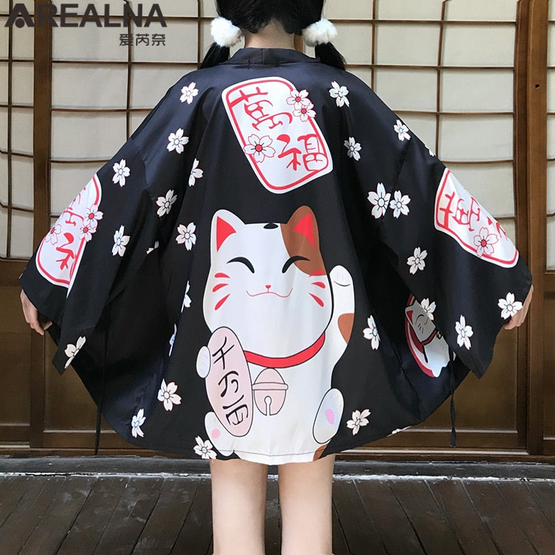 Dragon Anime Kimono Beach Girls Cosplay Dress Shirts New Korean Sunscreen Japanese Kimono Traditional Clothing Hombre Yukata Man