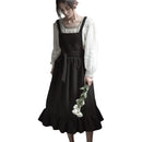 2022 New Retro Medieval Cotton Linen Cooking Kitchen Aprons For Woman Dress Flower Shop Smock Hairdresser Bib Garden Overall