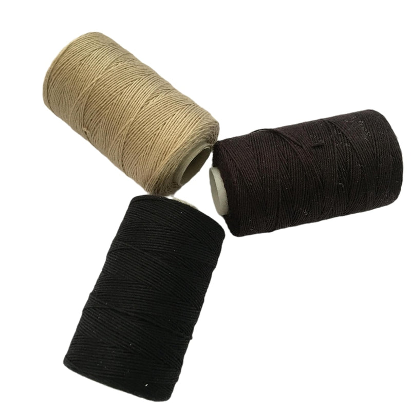 12 rolls BLACK Hair Weaving Thread Cotton Sewing Thread 1000 yards 12 rolls one box gift 1 pc 6.5cm C curved needle