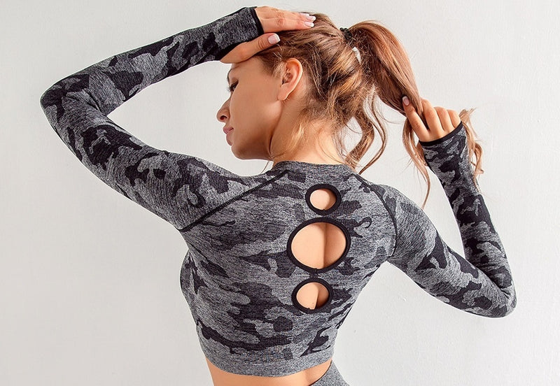 Conjunto de ropa de gimnasio para mujer, conjunto de Yoga de 2 piezas, sujetador deportivo y mallas para correr, mallas deportivas de entrenamiento sin costuras, traje deportivo para mujer